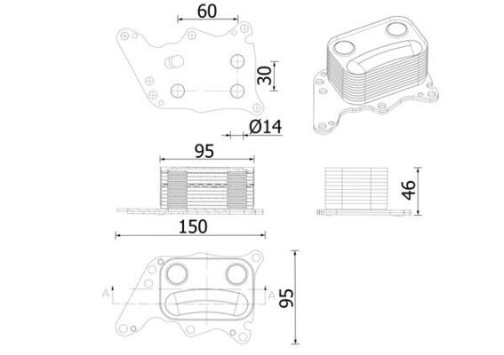 11427552687MO CLC 278 000S Oil Cooler, engine oil